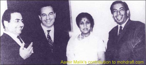 Rafi Sahab with Mahendra Kapoor, Mukesh and Asha Bhonsle