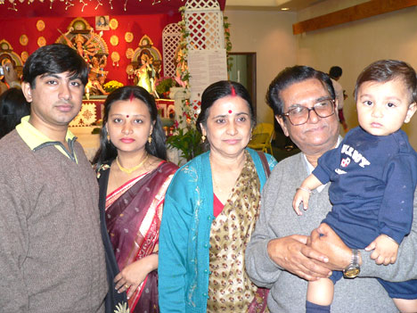 Souvik Chatterji (author), Rumi Chatterji (wife), Supriya Chatterji (mother), Chitta Ranjan Chatterji (father) and Sathvik Chatterji (son)