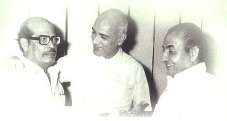 Manna Dey, O.P.Nayyar and Mohd Rafi