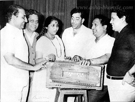 Shankar Jaikishen with Mohd Rafi, Asha Bhonsle and Raj Kapoor