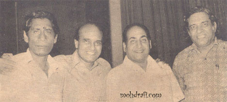 Mohd Rafi with Verma Mallick, Devendra Goel, Ravi Mohd Rafi with Verma Mallick, Devendra Goel, Ravi