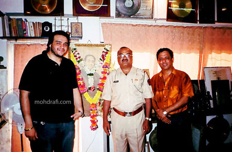 Binu Nair with Pervez jr. grandson of Mohd Rafi and ardent Rafi Lover Bhure saab at the legends music room