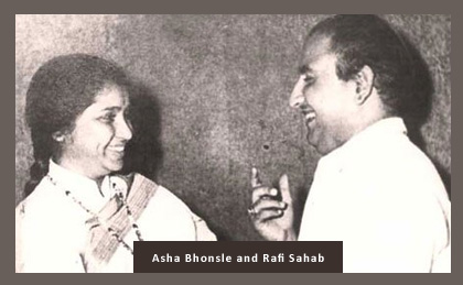 Asha Bhonsle and Rafi Sahab