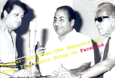 Rafi Sahab with Jaikishen and Harindranath Chattopadhyay