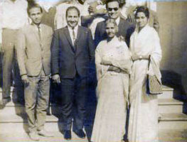 MOHD RAFI AND MUKESH JI WITH USHA TIMOTHY JI AND HER FAMILY (MOTHER AND BROTHER)