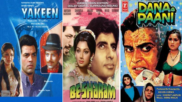 Movie Posters of Yakeen, Besharam and Dana Paani