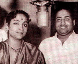 Mohd Rafi with Geeta Dutt