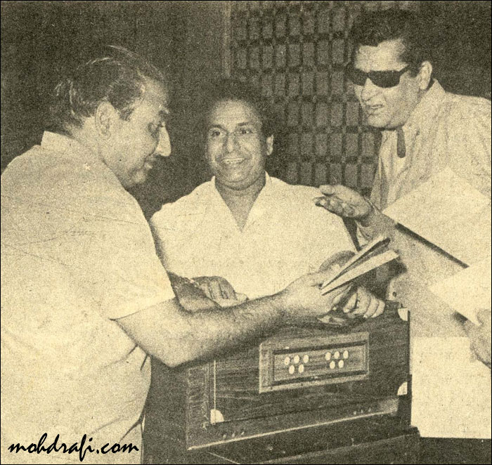Rafi Sahab with Shankar and Shammi Kapoor