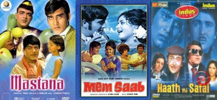 Posters of films Mastana, Mem Saab, Haath Ki Safai